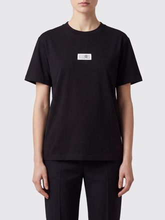Maison Margiela T-shirt girocollo in cotone con logo Numeric stampato