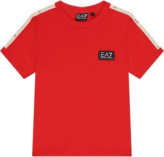 Emporio Armani logo-detail t-shirt - kids - Cotton - 12 yrs - Red