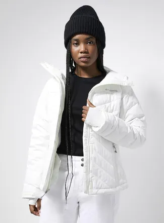 Columbia Womens Lay D Down herringbone puffer coat