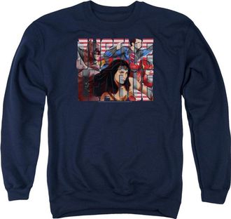 Gildan Justice League Movie Rally Adult Crewneck Sweatshirt