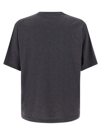 Dolce & Gabbana Logo-Flocked Print T-Shirt - Charcoal