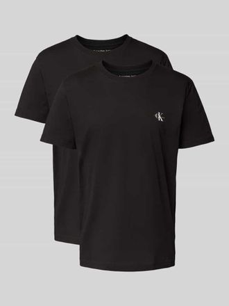 Calvin Klein Jeans Regular Fit T-Shirt aus reiner Baumwolle in Black, Größe M