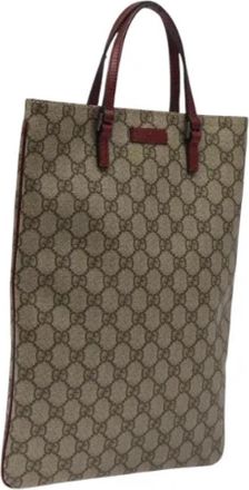 Gucci Pre-owned Leather gucci-bags - Dames - Vintage Shopper - Beige - ONE Size - Leer - Vintage