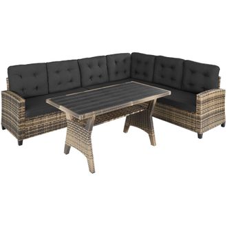 TecTake Garden Furniture Set Catania in Natural | Size: Large