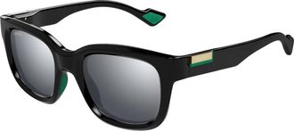 Gucci Vierkante Zonnebril - Heren - Zonnebrillen - Zwart - 53 MM - Accessoires