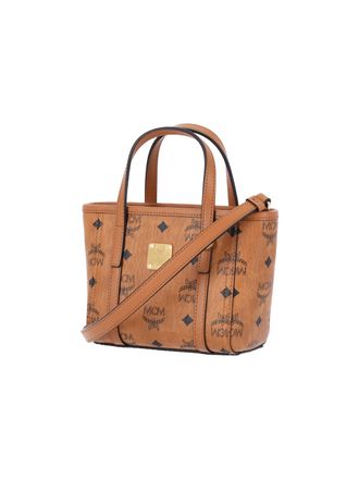 MCM Monogram Logo Tote Tote Bag - Brown