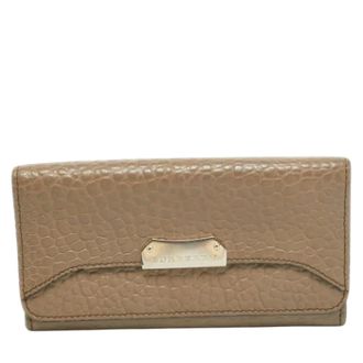 Burberry Pre-owned Wallets, female, Beige, Size: ONE SIZE Pre-owned Leather wallets