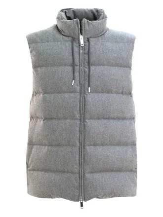Montedoro Red quilted high-neck gilet - men - Fabric - 50 - Grey
