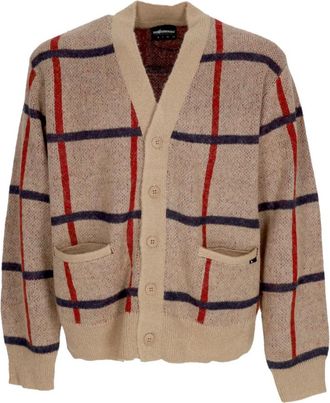 The Hundreds Jacquard Gestreept Cardigan Vest - Heren - Vesten - Veelkleurig - L - Wol - Truien & Vesten