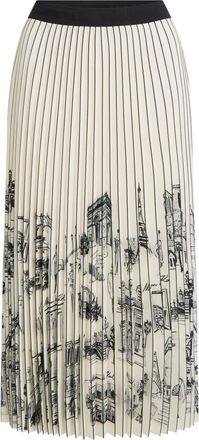 Karl Lagerfeld Minigonna plissettata a righe - Toni neutri