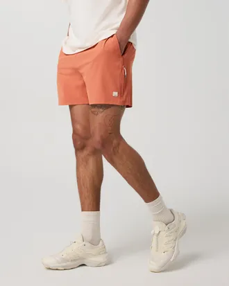 Vuori Clothing Banks Session Shorts Unlined 5 | Washed Brick Linen Texture | XS, Size Extra Small