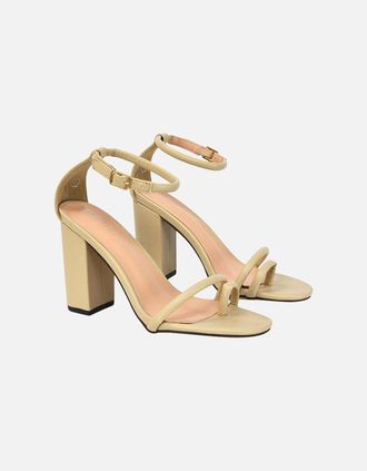 XY London Womens XY London Womens/Ladies Liana Strappy High Block Heel Sandals - Pink - Size: 6