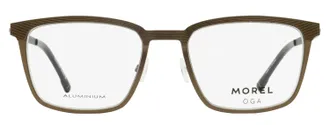 MOREL 10205O Aluminum Rectangle Frame Eyeglasses - Brown