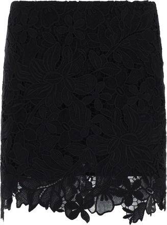 Sportmax Slim Fit Miniskirt With Macram&eacute; Floral Patterns