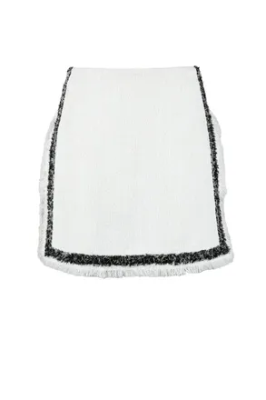 Msgm Mini Skirt Zip - White