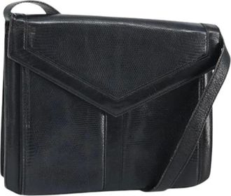 Saint Laurent Pre-owned Cross Body Bags, female, Black, Size: ONE SIZE Pre-owned Leather Crossbody Bag