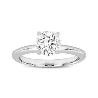 LuvMyJewelry Sabine 14K White Gold Round Cut Lab Grown Diamond Solitaire Engagement Ring - 2 Ct at Nordstrom, Size 6.5