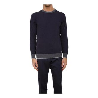 PESERICO Peserico, Round-neck Knitwear, male, Blue, Size: 2XL Stylish Knit Top