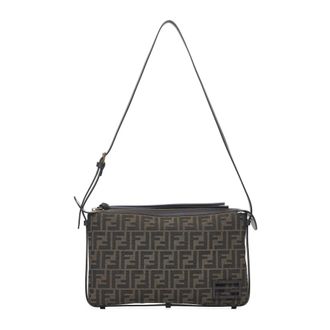 Fendi Shoulder Bags, female, Brown, Size: ONE SIZE Simply Medium Bag