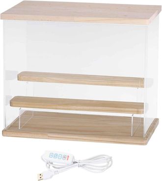 OEM Vitrina Acr&iacute;lica De 3 Niveles Para Figuras, Cajas De Exhibici&oacute;n Transparentes Para Coleccionables, Figuras, Maquetas Y Almacenamiento Dom&eacute;stico (con I