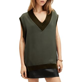 AllSaints Bern Tank Top in Tarmac Green at Nordstrom Rack, Size X-Small