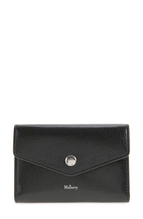 Mulberry Envelope Compact Leather Wallet in Black at Nordstrom