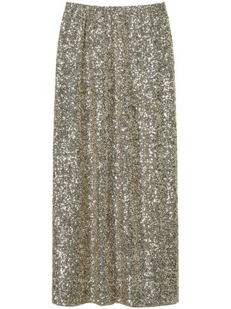 Twin-Set Maxi-rok met pailletten - Goud