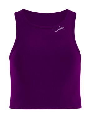 Winshape Tanktop WINSHAPE AET135LS, Damen, Gr. XXL, lila (schwarz plum), 85% Polyester, 15% Elasthan, Rundhals, Tops Tanktop, Functional Light and Soft