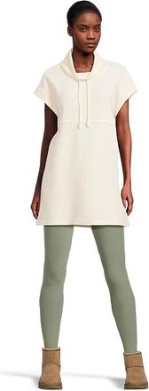 Lilla P Roll Sleeve Seamed Dress Womens Dress Ecru : MD, Cotton/Polyester/Spandex