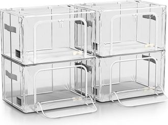 Sorbus Stackable/Foldable Medium 4-Pack Storage Bags