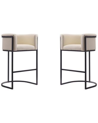 Manhattan Comfort Set of 2 Cosmopolitan Bar Stools