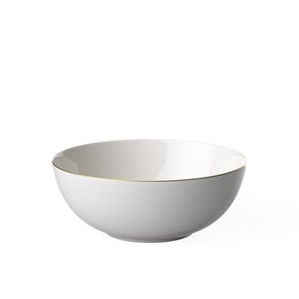 Villeroy & Boch Anmut Gold Round Vegetable Bowl in White at Nordstrom