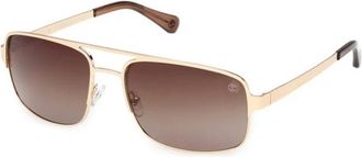 Timberland Navigator Zonnebril - Heren - Zonnebrillen - Geel - 63 MM - Accessoires