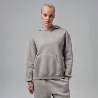 Nike Jordan Womens Jordan Brooklyn Fleece Pullover Hoodie in Grey | FV7071-016