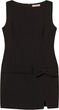 Twin-Set Abito corto smanicato con fiocco - Nero