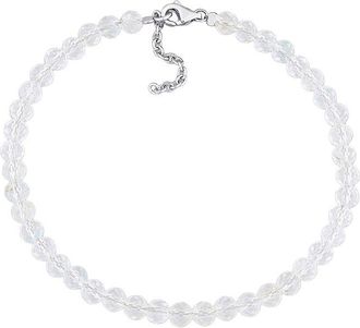 Rina Limor Silver 6.82 Ct. Tw. White Topaz Bead Bracelet