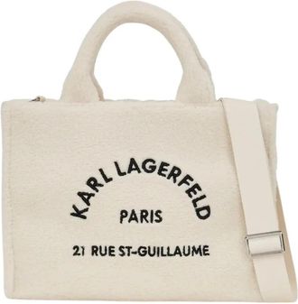 Karl Lagerfeld Cabas A Vision Of The Future A4W50013 Blanc - Dames - Shoppers - Wit - ONE Size - Leer - Tassen