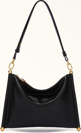 Furla Sfera Soft Shoulder Bag Xl Nero Black Nappa Leather Woman
