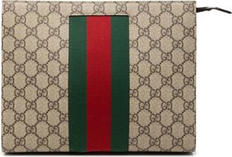 Gucci Beige Pvc Leather Clutch Bag (Pre-Owned)