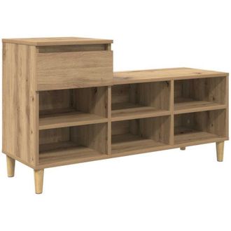 vidaXL Shoe Cabinet Artisan Oak 102 x 36 x 60 cm Engineered Wood vidaXL