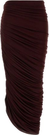 Magda Butrym Burgundy stretch viscose blend skirt