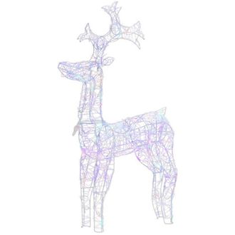 vidaXL Reno De Navidad 90 Leds Acr&iacute;lico 60x16x100 Cm Vidaxl