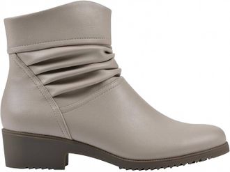 White Mountain Womens Durbon Cushioned Ankle Booties In Light Taupe Smooth
