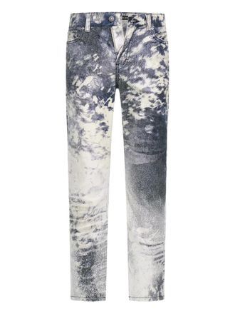 Roberto Cavalli Appaloosa-print jeans - men - Cotton/Polyester/Cotton - 31 - Blue