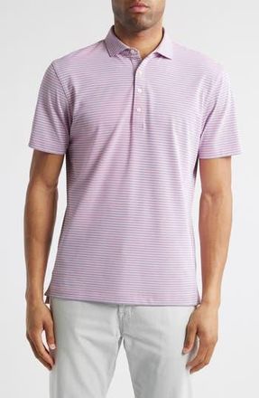 Johnnie-O Stetsons Stripe Performance Jersey Polo in Azalea at Nordstrom Rack, Size Xx-Large