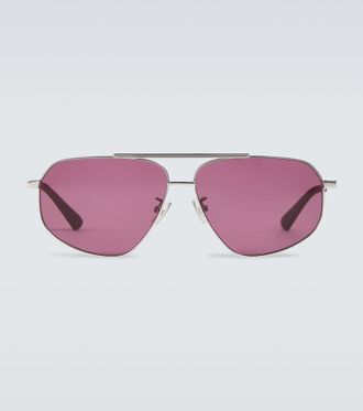 Bottega Veneta Metal-frame aviator sunglasses