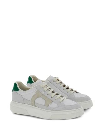 Ferragamo Gancini-Patch Sneaker - White