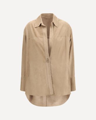 Salvatore Santoro Suede Shirt Female 40