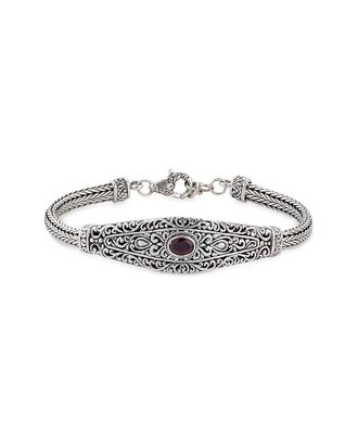 Samuel B. Silver 0.95 Ct. Tw. Garnet Bracelet