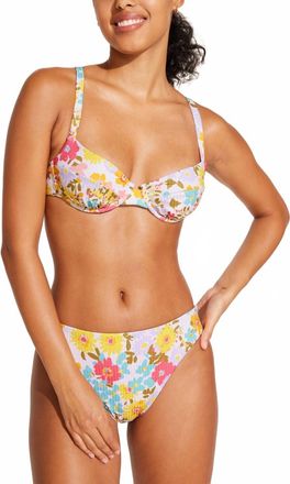 Vitamin A Womens Goldie Underwire Top In Wildflower